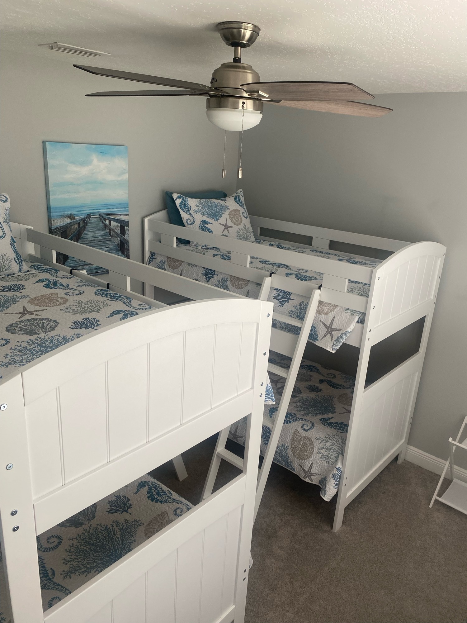 Third bedroom with two sets of bunk beds